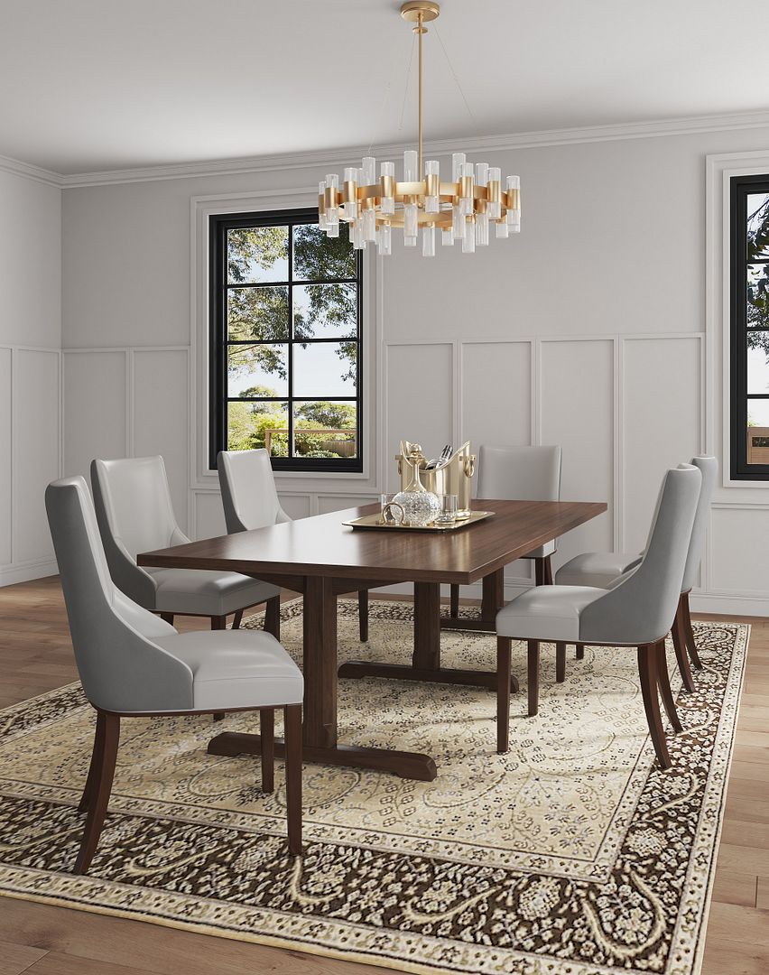 Shubert Faux Leather/Velvet Dining Chair 