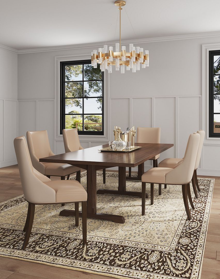 Shubert Faux Leather/Velvet Dining Chair 