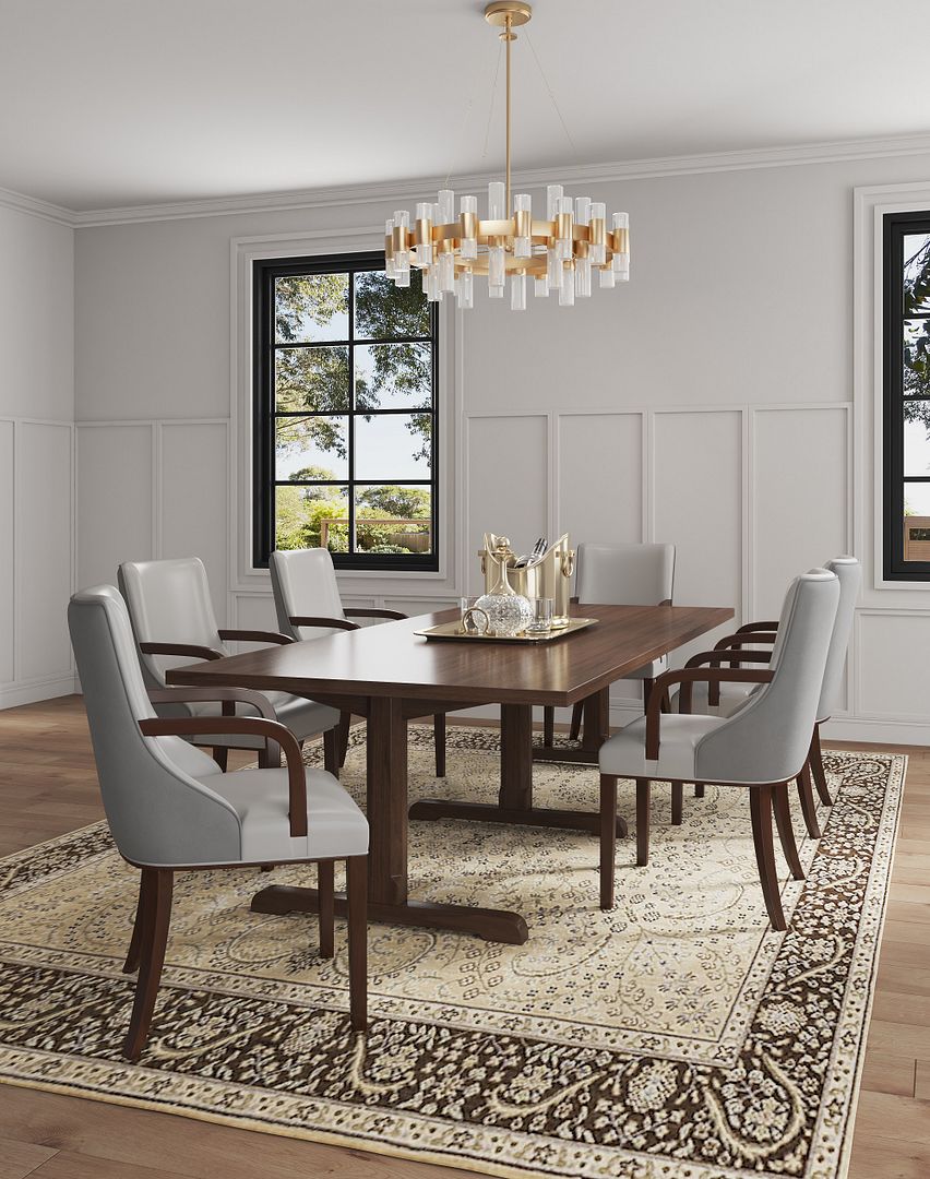 Shubert Faux Leather/Velvet Dining Armchair 