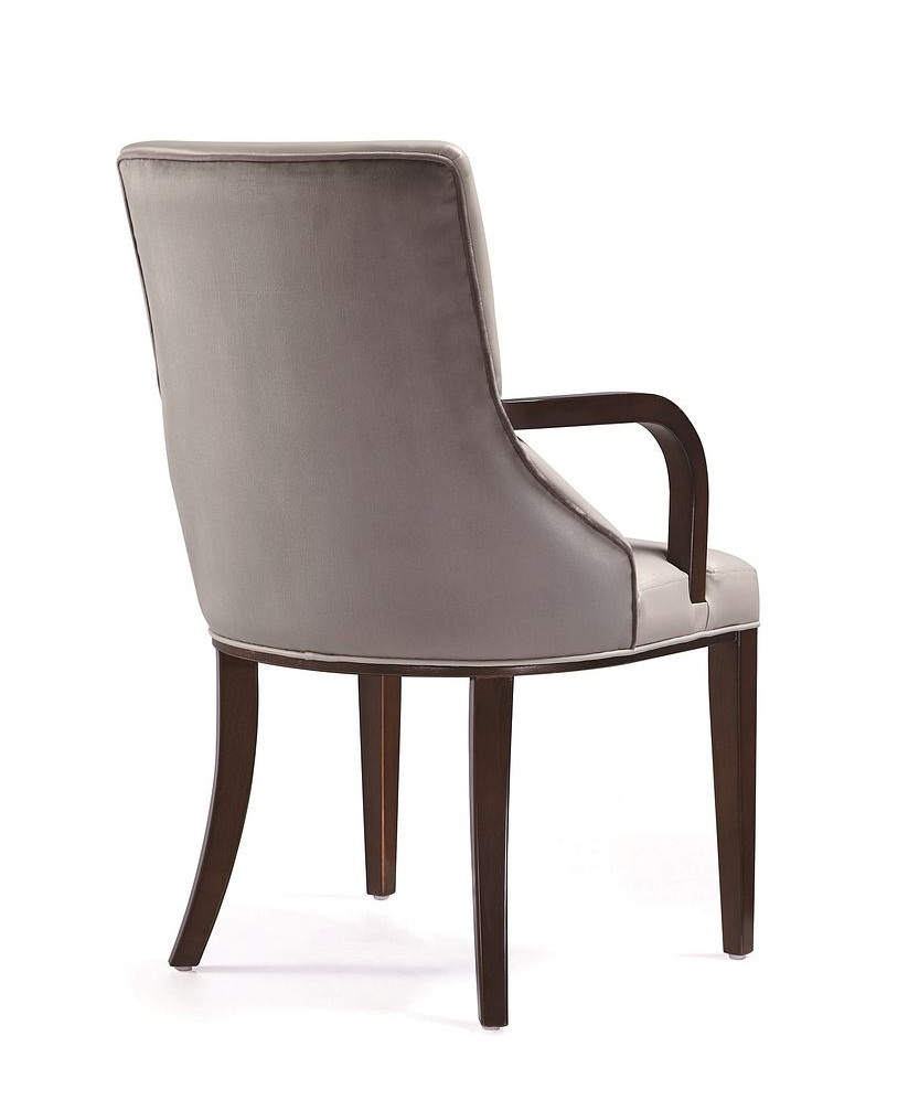 Shubert Faux Leather/Velvet Dining Armchair 