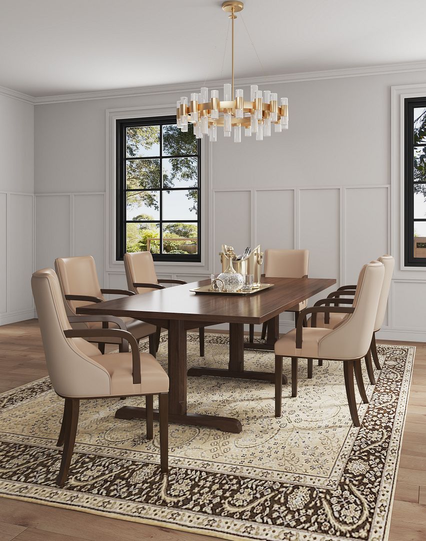 Shubert Faux Leather/Velvet Dining Armchair 