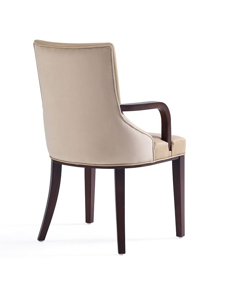 Shubert Faux Leather/Velvet Dining Armchair 