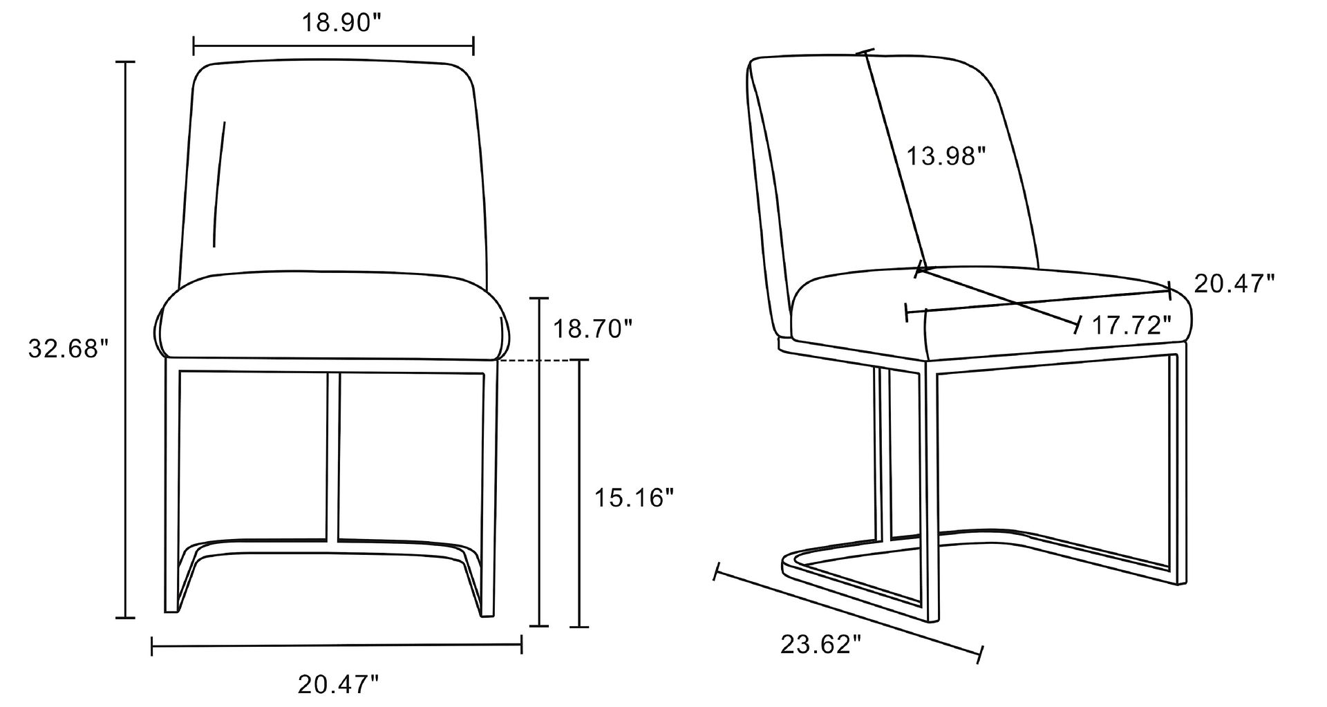 Serena Faux Leather Dining Chair 