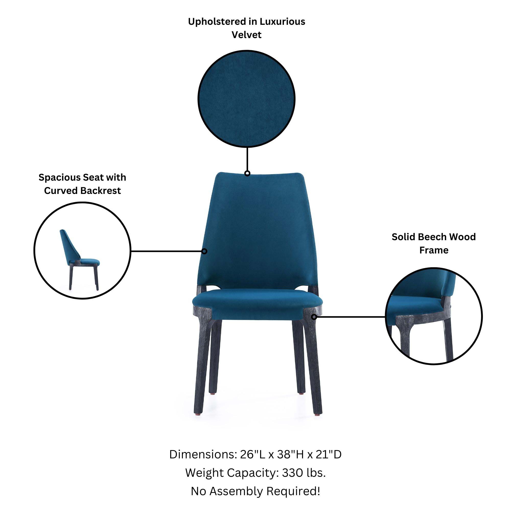 Kara Velvet Upholstered Dining Chair