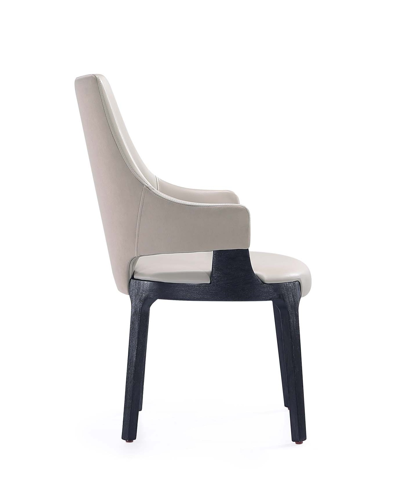 Kara Leatherette/Velvet Upholstered Dining Arm Chair 