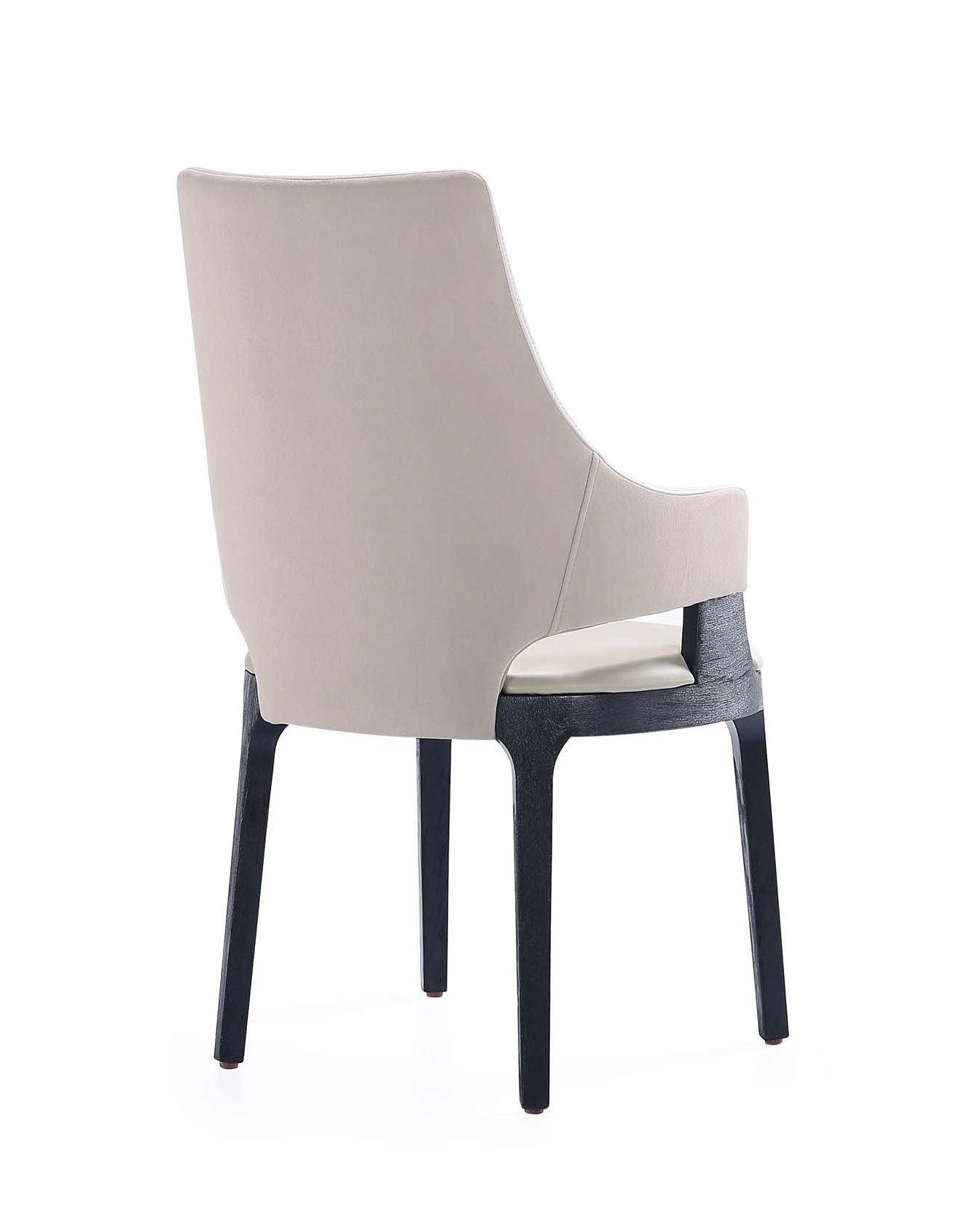 Kara Leatherette/Velvet Upholstered Dining Arm Chair 