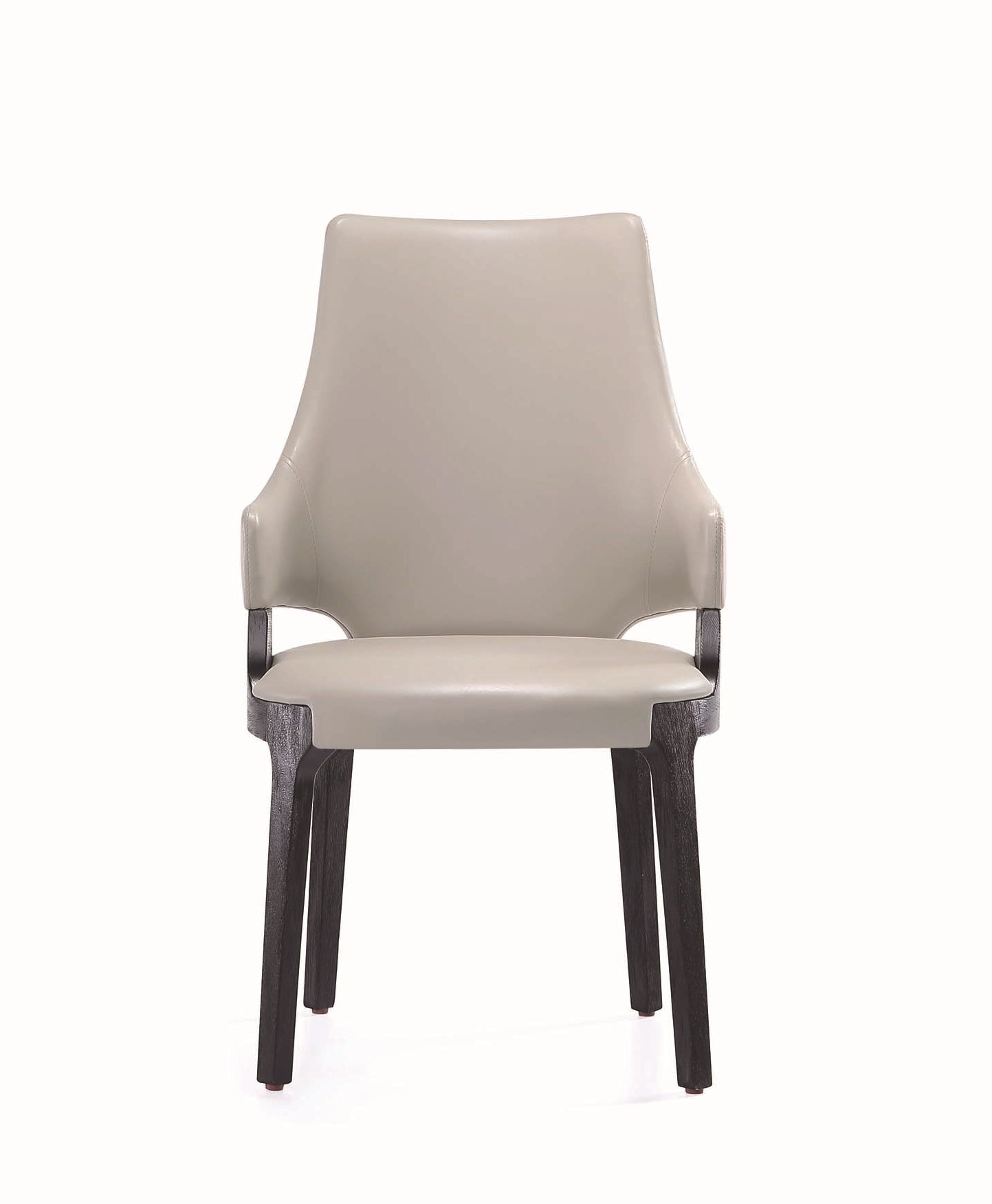 Kara Leatherette/Velvet Upholstered Dining Arm Chair 