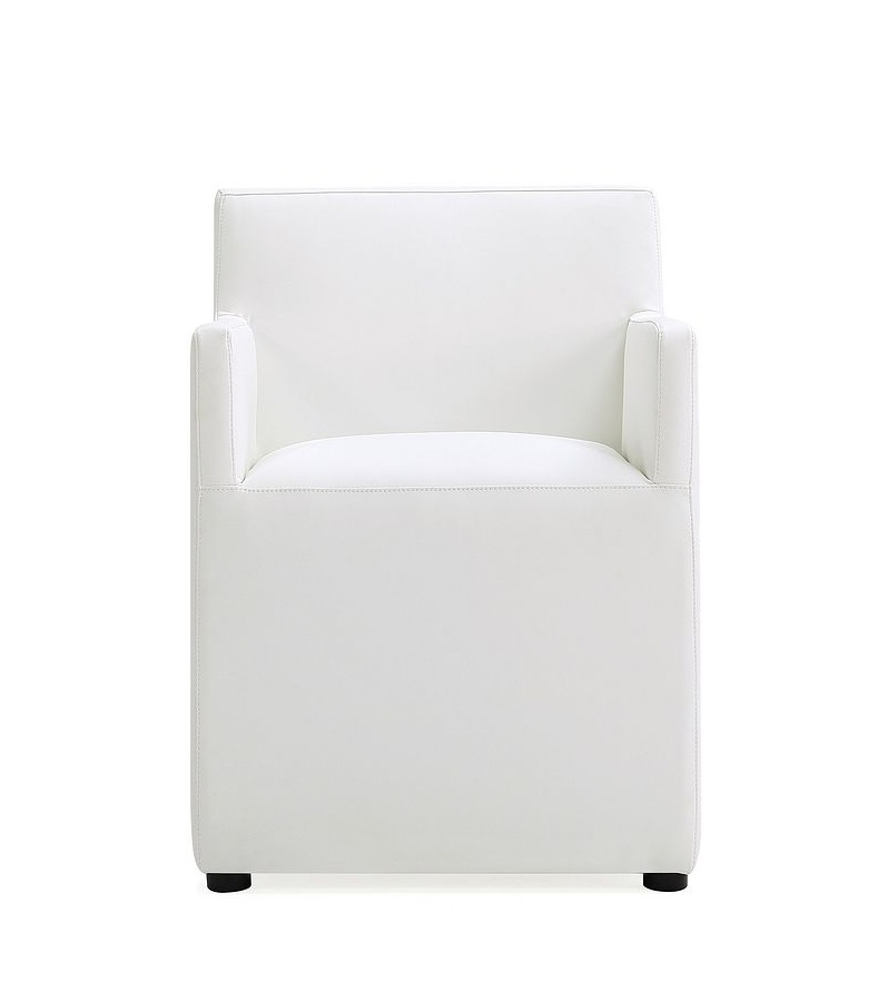 Anna Square Faux Leather Dining Armchair 