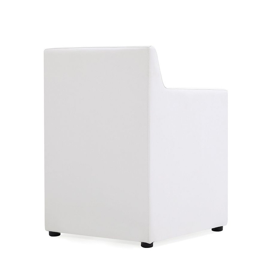 Anna Square Faux Leather Dining Armchair 