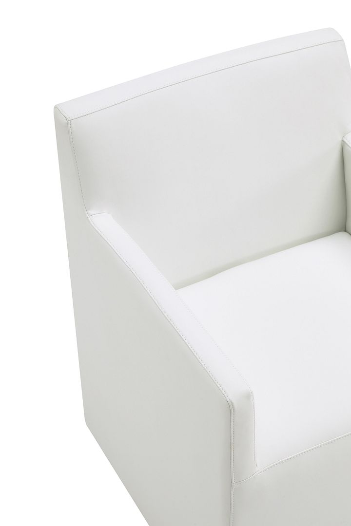 Anna Square Faux Leather Dining Armchair 