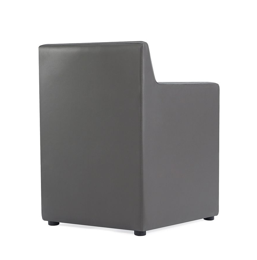 Anna Square Faux Leather Dining Armchair 