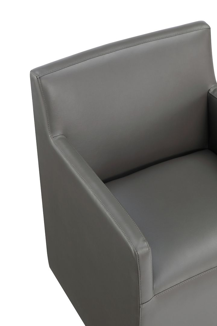 Anna Square Faux Leather Dining Armchair 