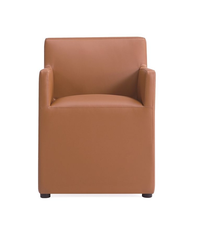 Anna Square Faux Leather Dining Armchair 