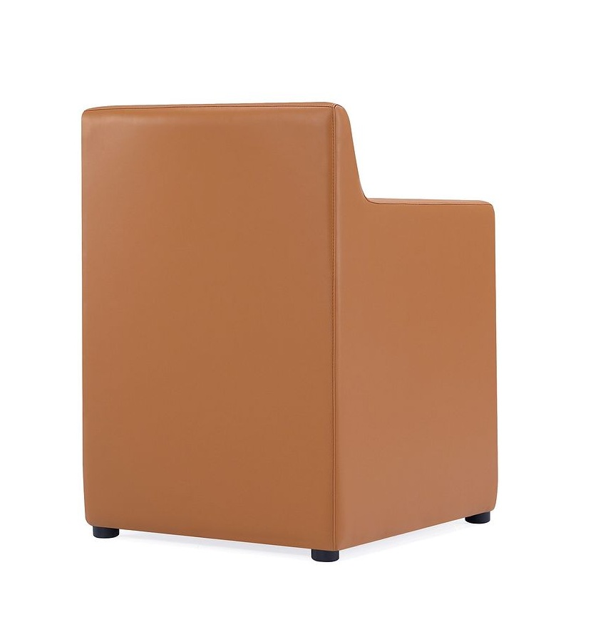 Anna Square Faux Leather Dining Armchair 