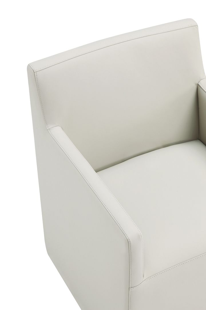 Anna Square Faux Leather Dining Armchair 