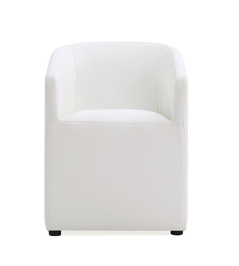 Anna Round Faux Leather Dining Armchair 