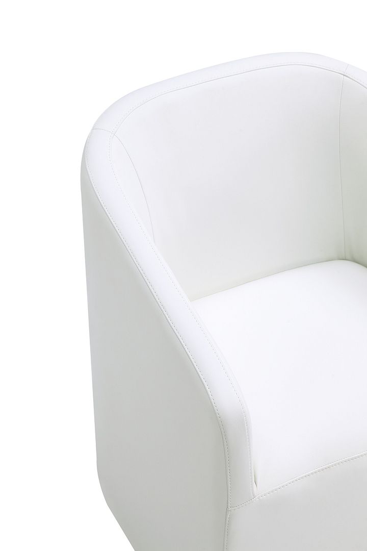 Anna Round Faux Leather Dining Armchair 