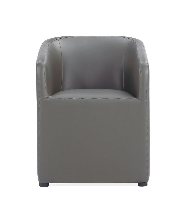 Anna Round Faux Leather Dining Armchair 