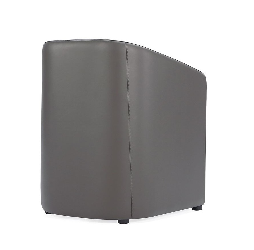 Anna Round Faux Leather Dining Armchair 