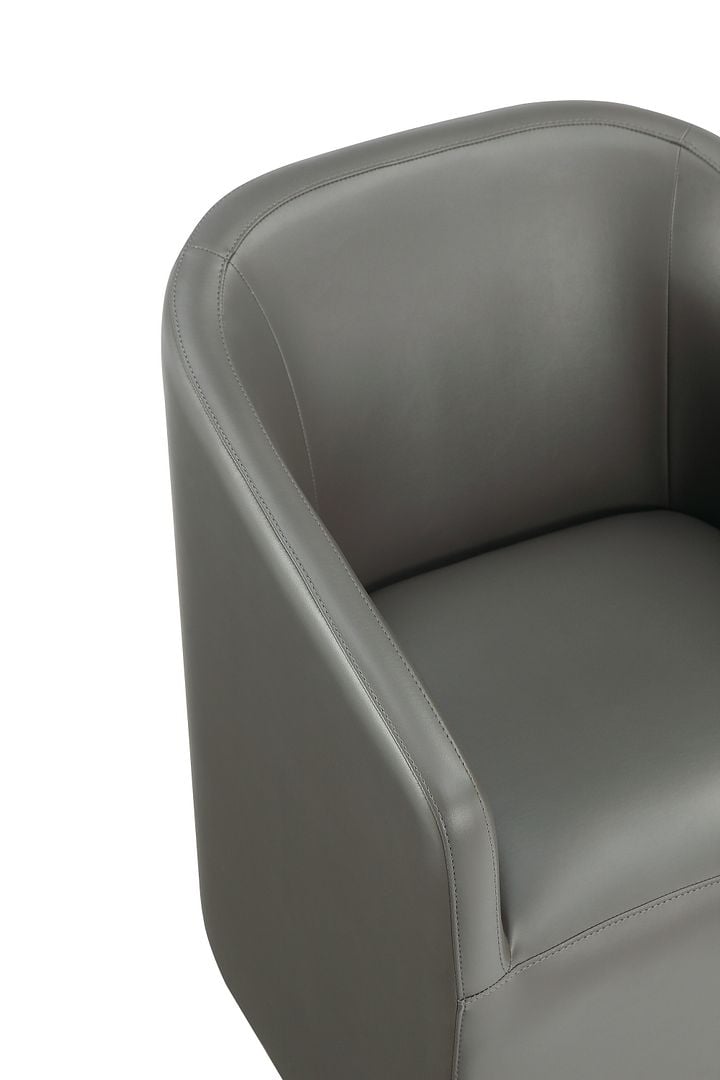 Anna Round Faux Leather Dining Armchair 