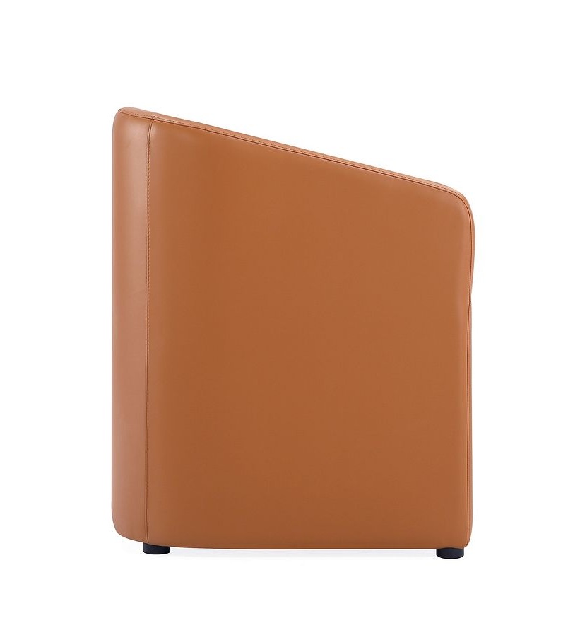 Anna Round Faux Leather Dining Armchair 