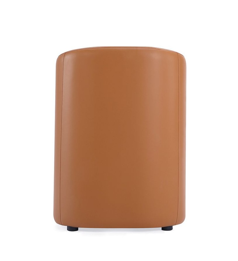 Anna Round Faux Leather Dining Armchair 