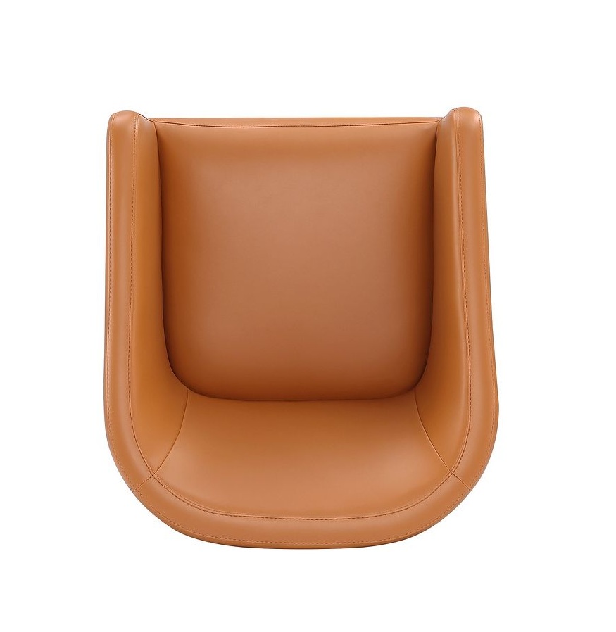 Anna Round Faux Leather Dining Armchair 