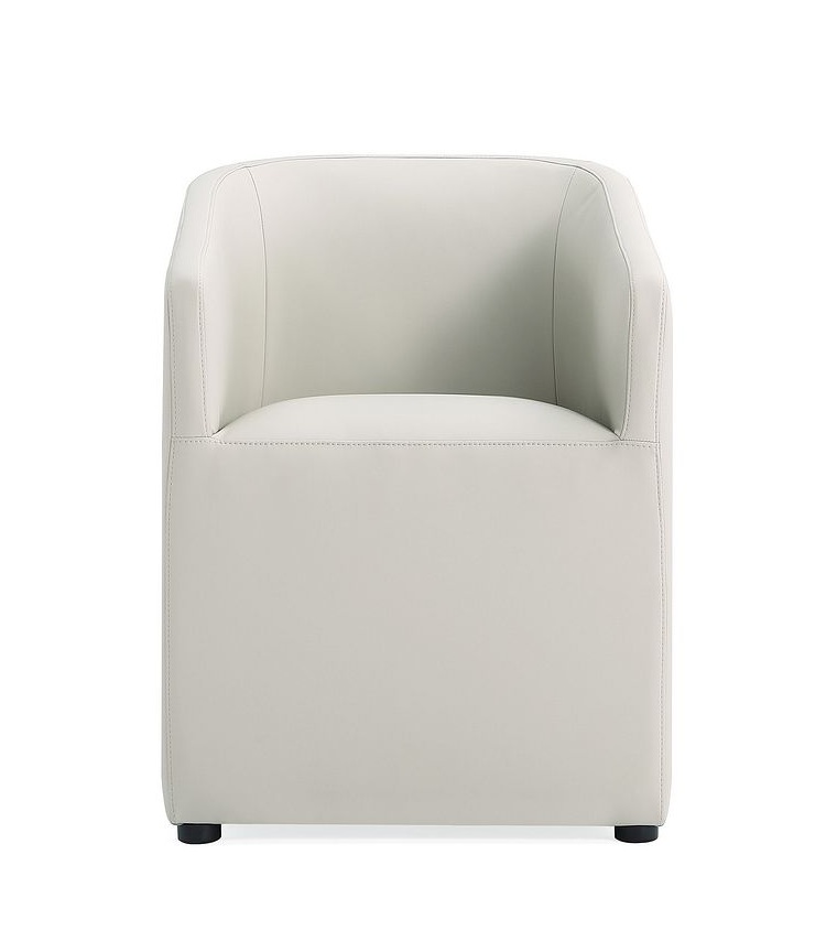 Anna Round Faux Leather Dining Armchair 