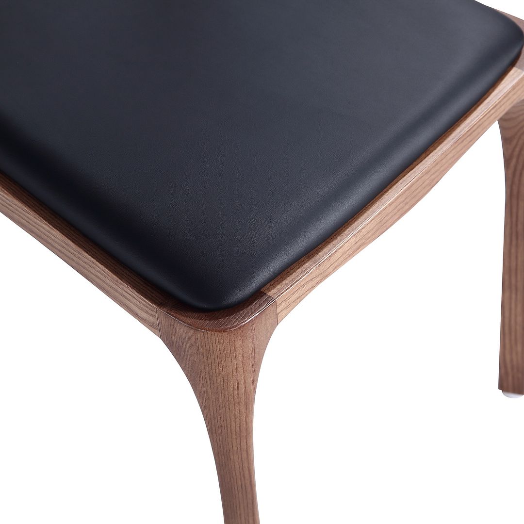 Moderno Leatherette Stackable Dining Chair, Set of 2