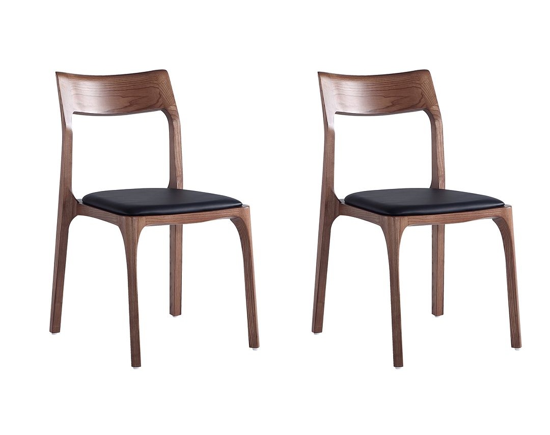 Moderno Leatherette Stackable Dining Chair, Set of 2