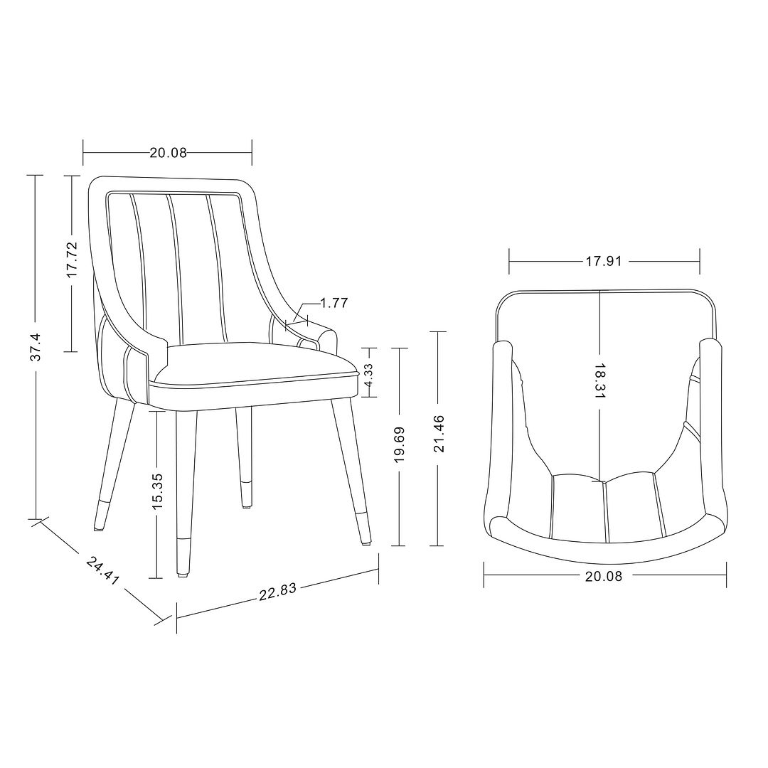 Eda Velvet Dining Chair 