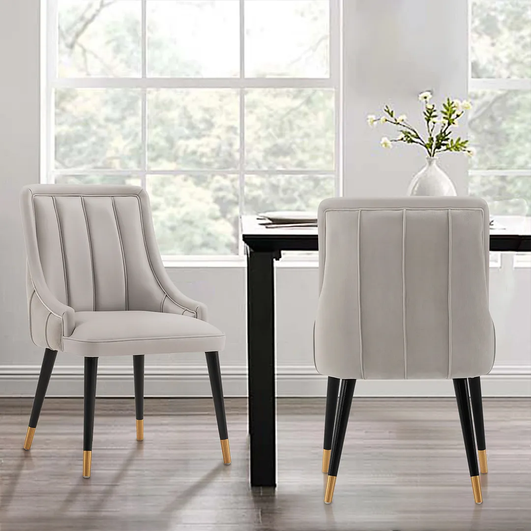 Eda Velvet/Leatherette Dining Chair 