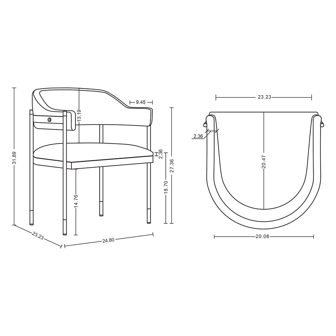 Lia Chenille Dining Armchair 