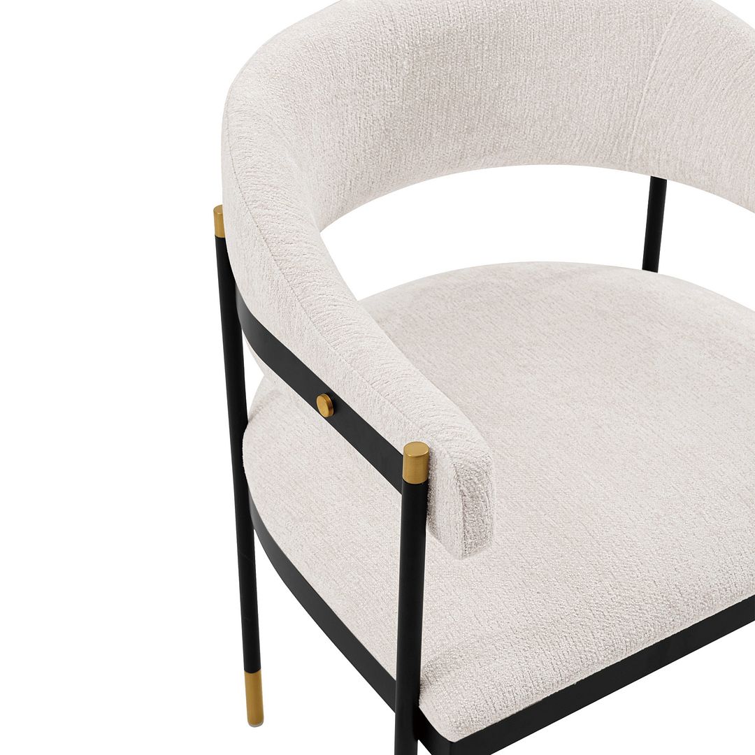 Lia Chenille Dining Armchair 