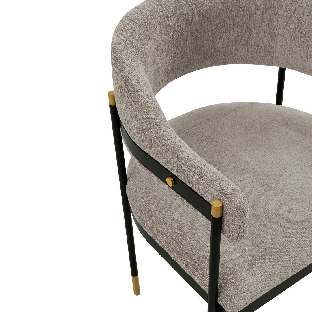 Lia Chenille Dining Armchair 