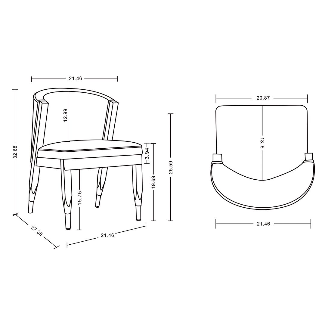 Ola Chenille Dining Chair 