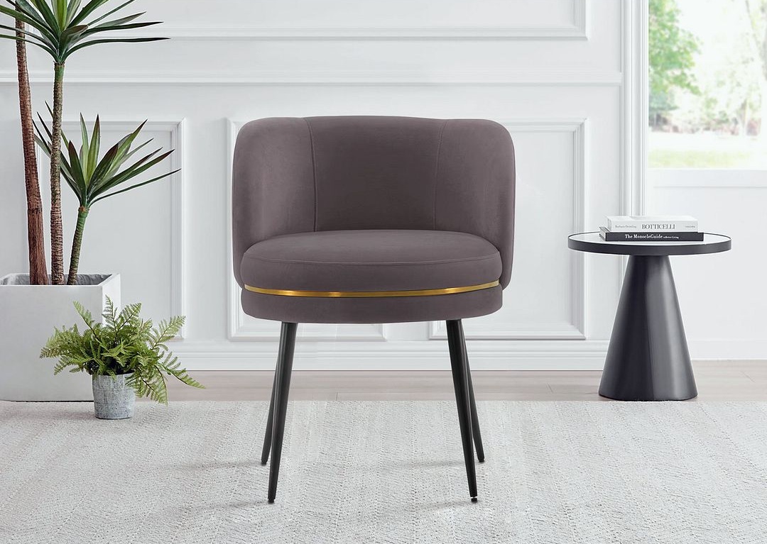 Kaya Pleated Velvet Dining Chair 