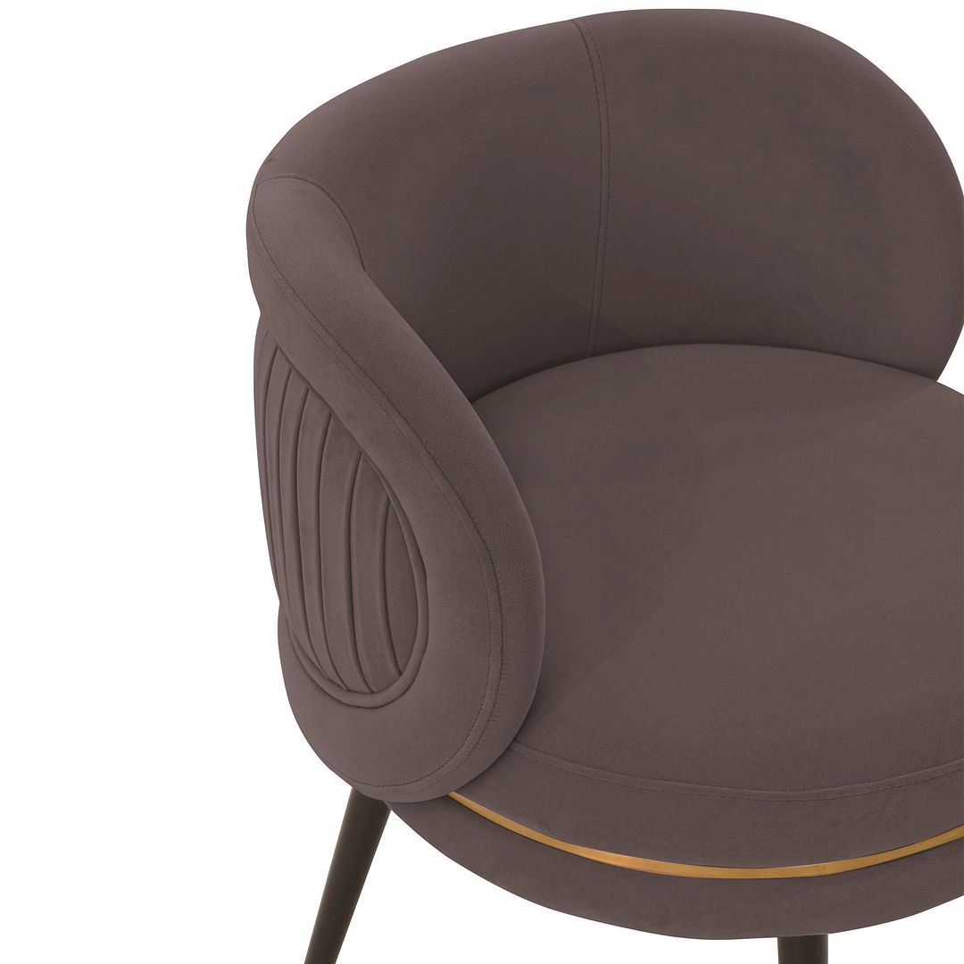 Kaya Pleated Velvet Dining Chair 