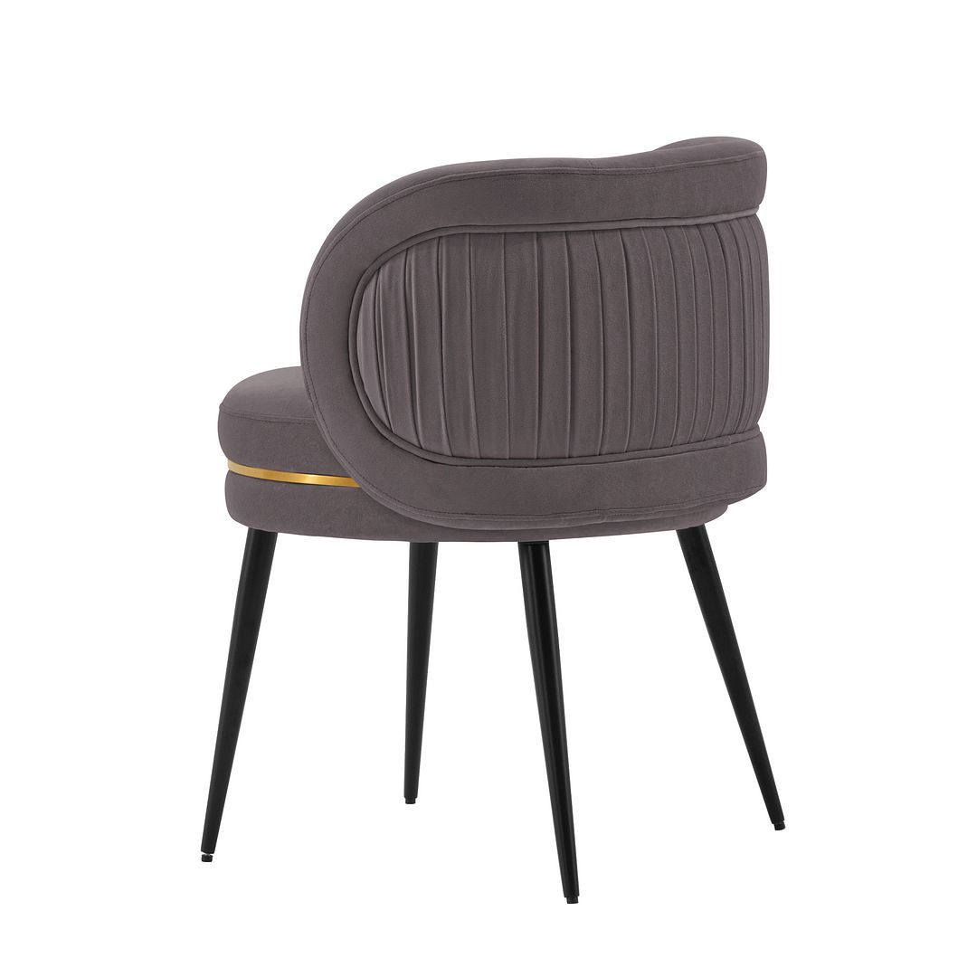 Kaya Pleated Velvet Dining Chair 