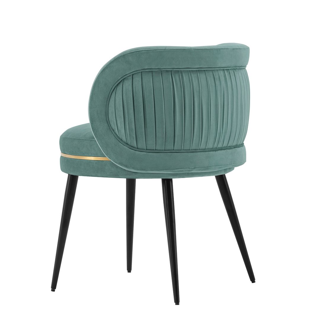 Kaya Pleated Velvet Dining Chair 
