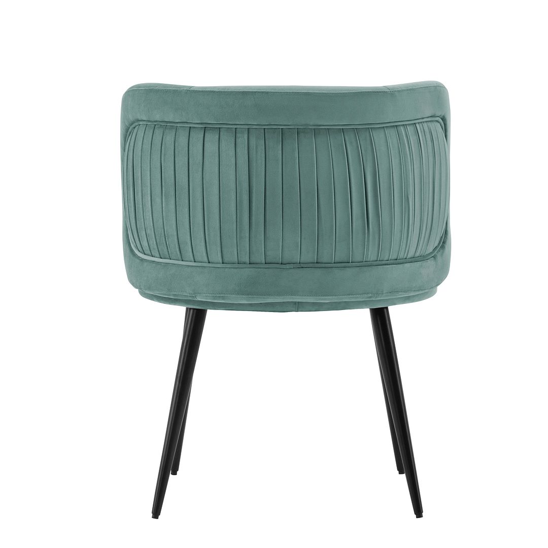 Kaya Pleated Velvet Dining Chair 