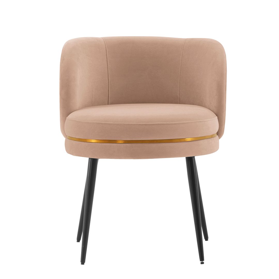 Kaya Pleated Velvet Dining Chair 