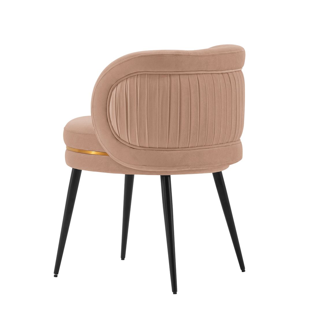Kaya Pleated Velvet Dining Chair 