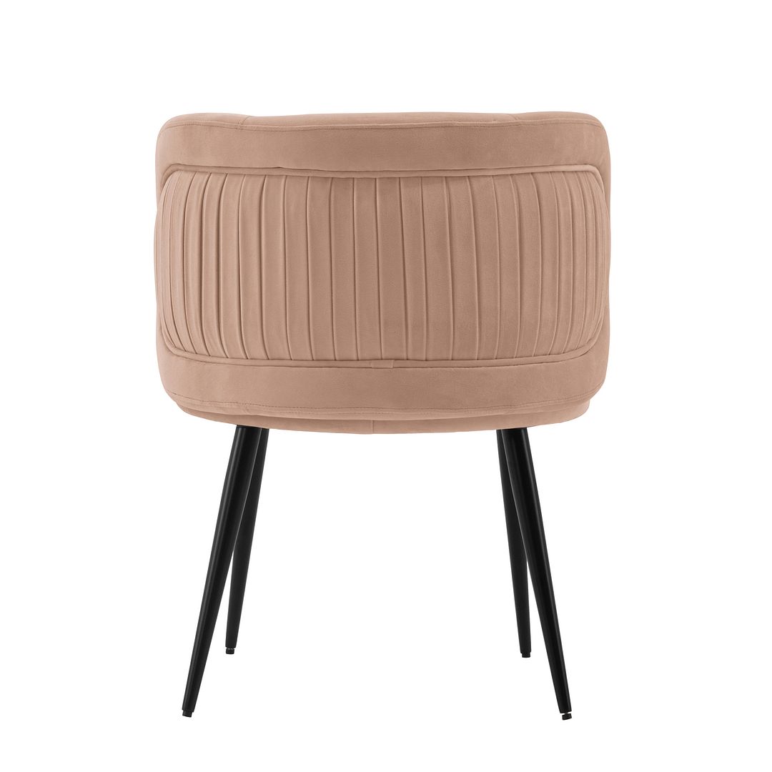 Kaya Pleated Velvet Dining Chair 