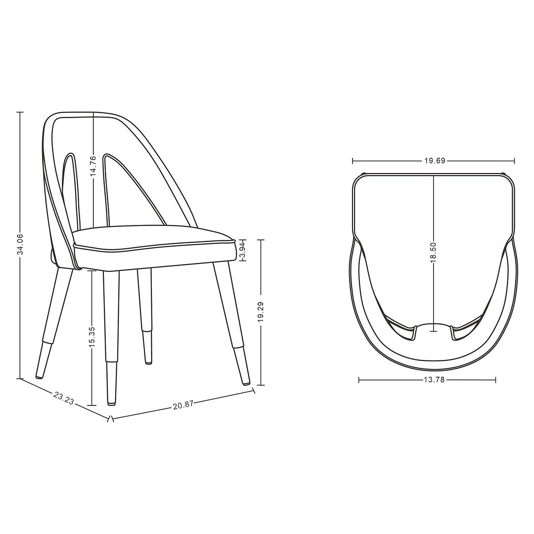 Neda Velvet  Dining Chair 