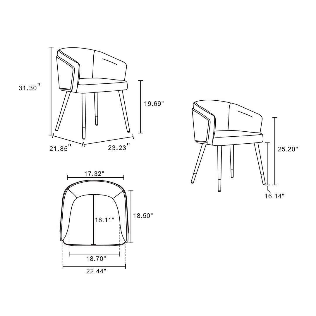 Reeva Leatherette Dining Chair