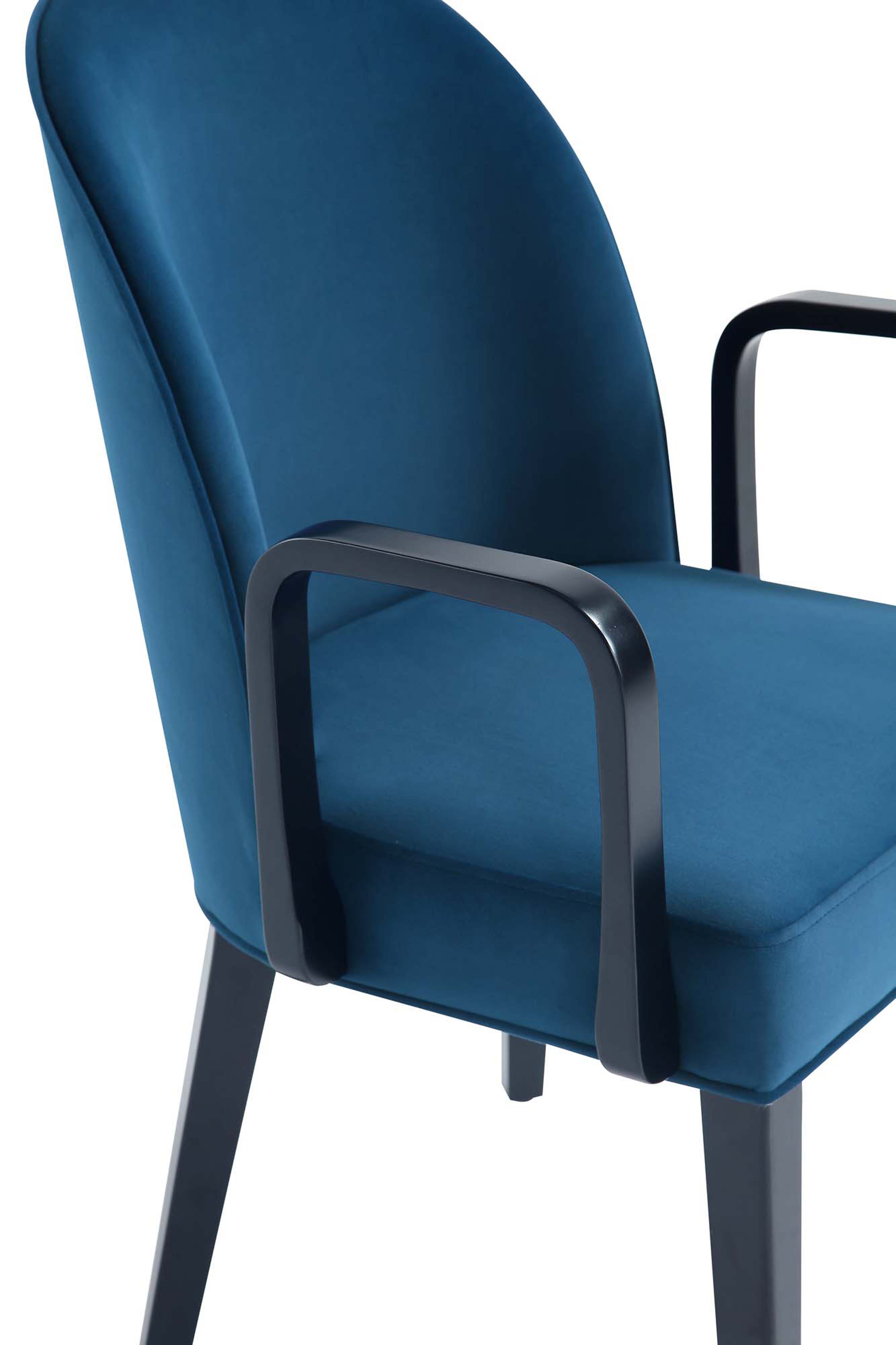 Hillman Velvet Upholstered Dining Arm Chair 
