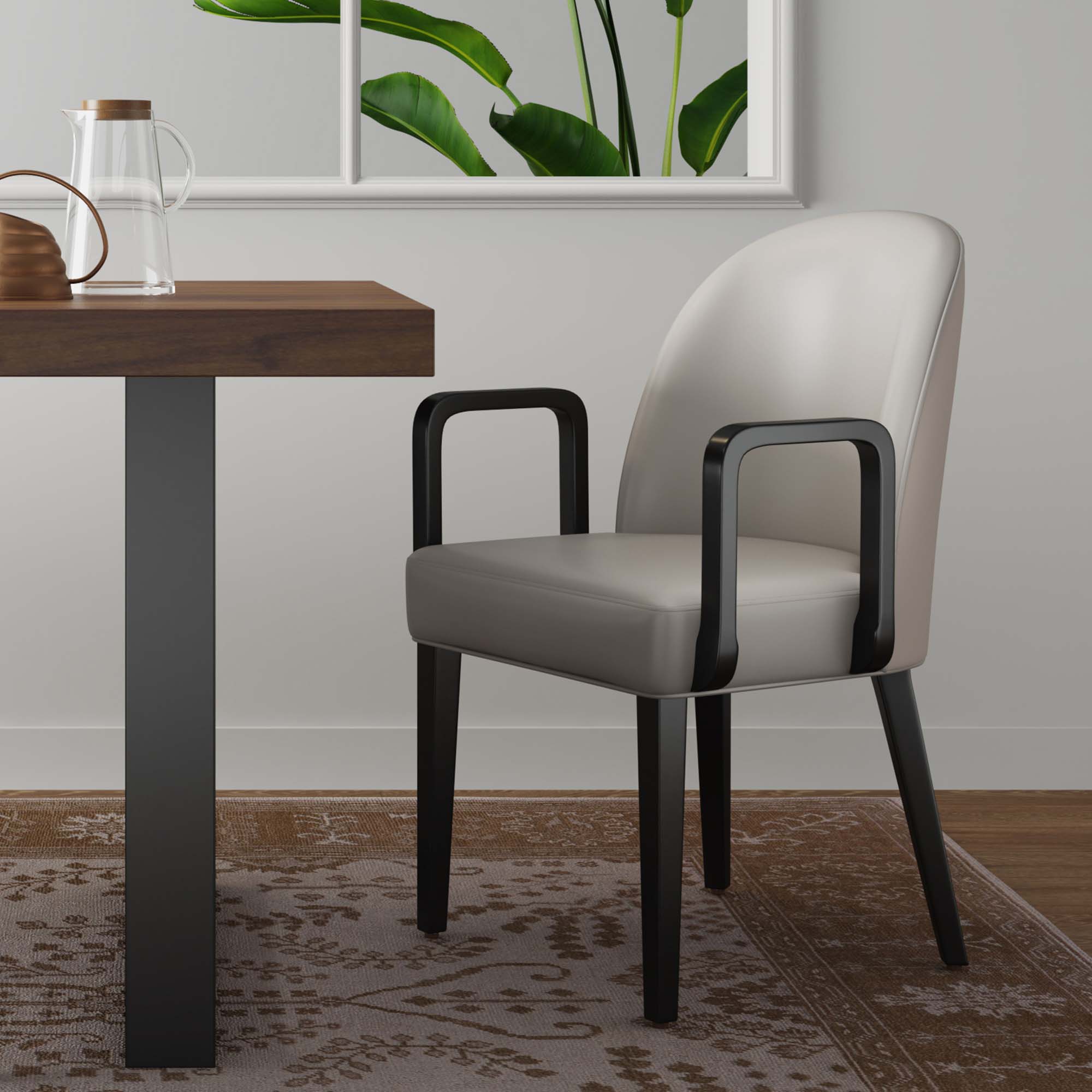 Hillman Upholstered Dining Arm Chair 