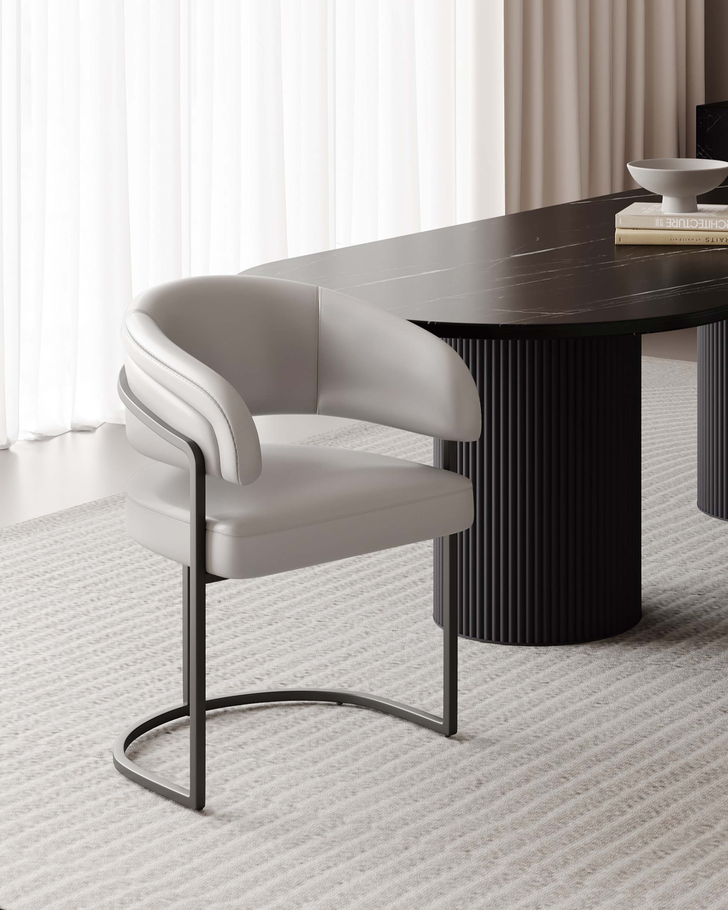 Augusta Leatherette Upholstered Dining Chair 