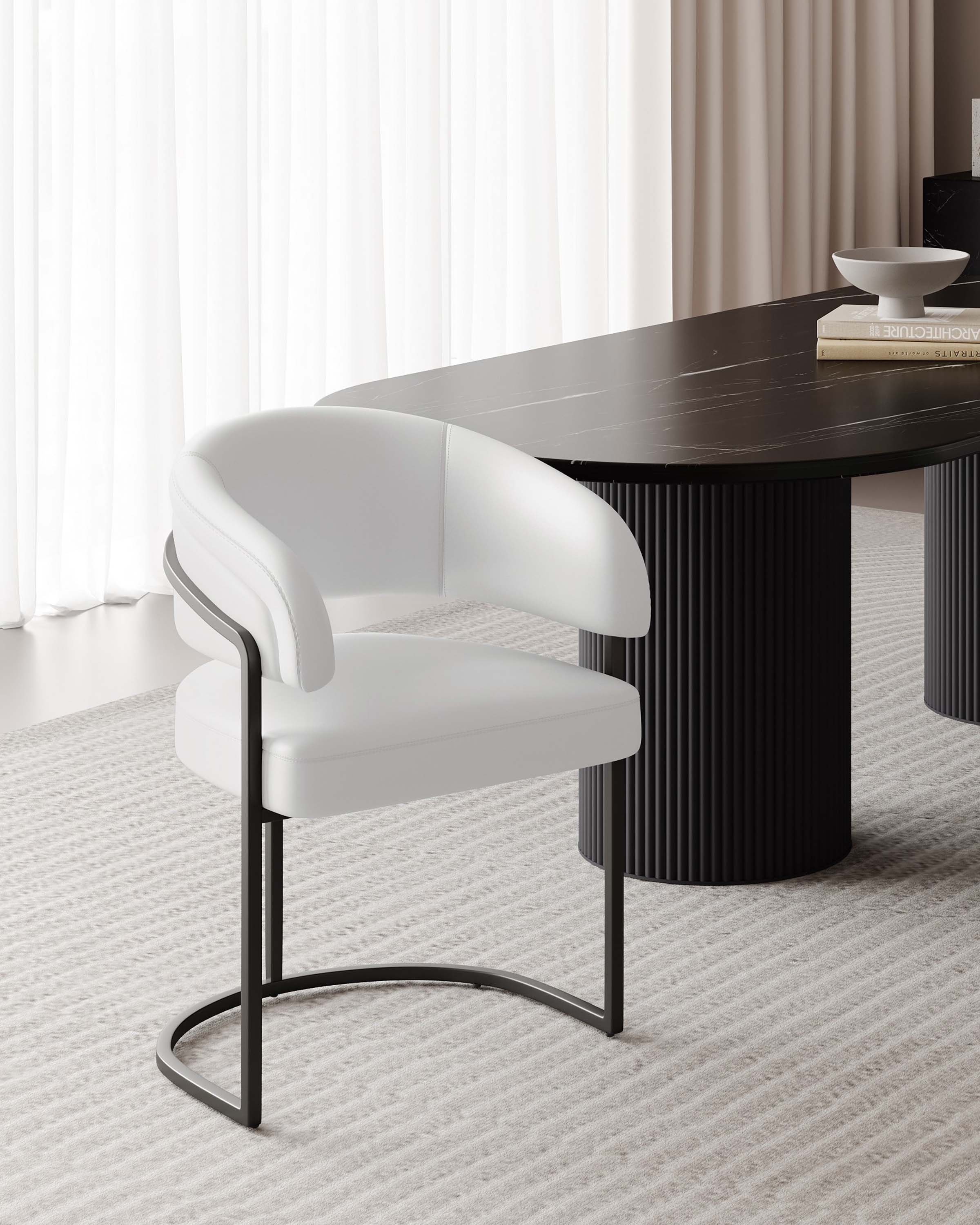 Augusta Leatherette Upholstered Dining Chair 